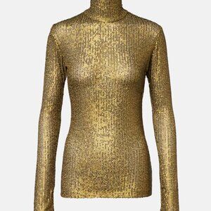 Norma Kamali Sequined turtleneck top | Size: S